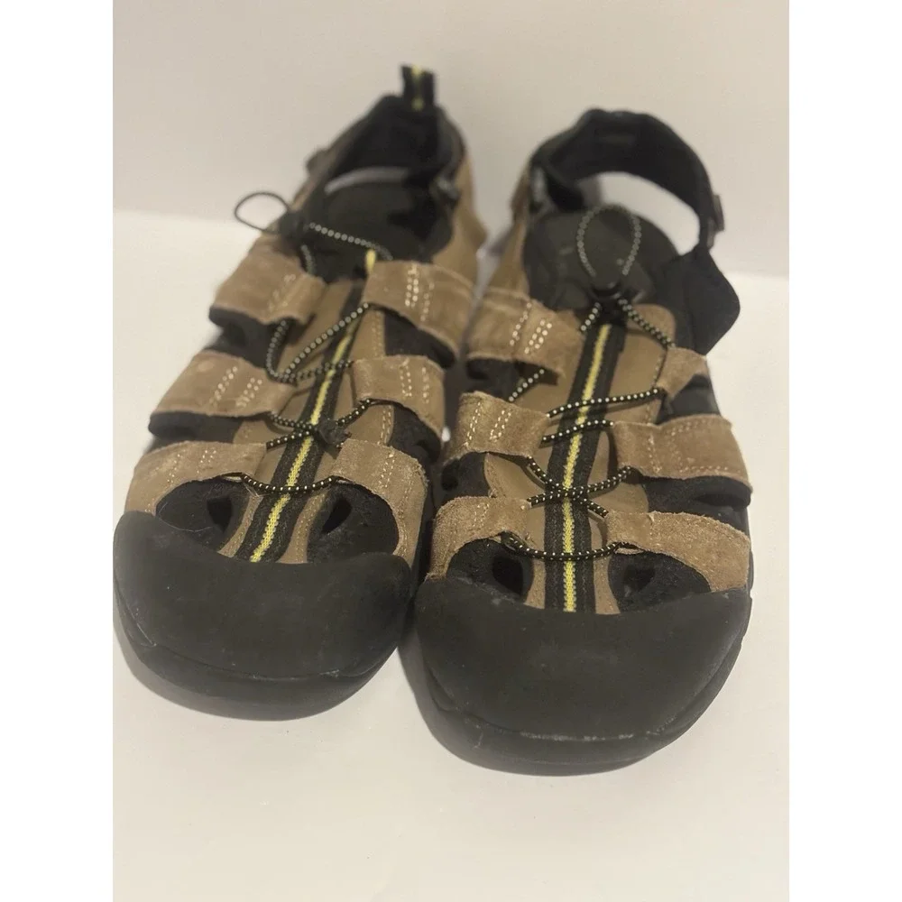 Fisherman Sandals Outdoor Shoes Mens 9 Sport Trail Water Brown Leather‎ Hiking